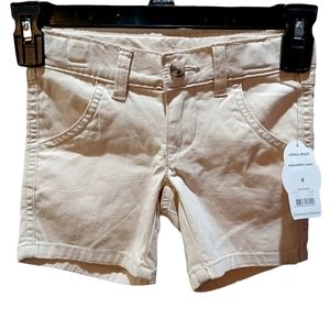 Wonder Nation Chino Short Girls Adjustable Waist Fruit Khaki Size 4